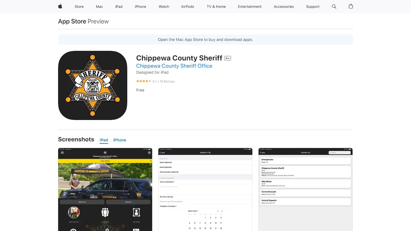 ‎Chippewa County Sheriff on the App Store